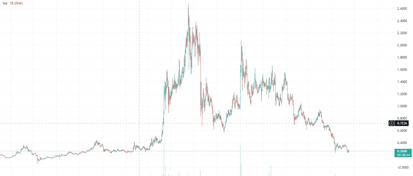 IOTA 1 day chart- Trading view