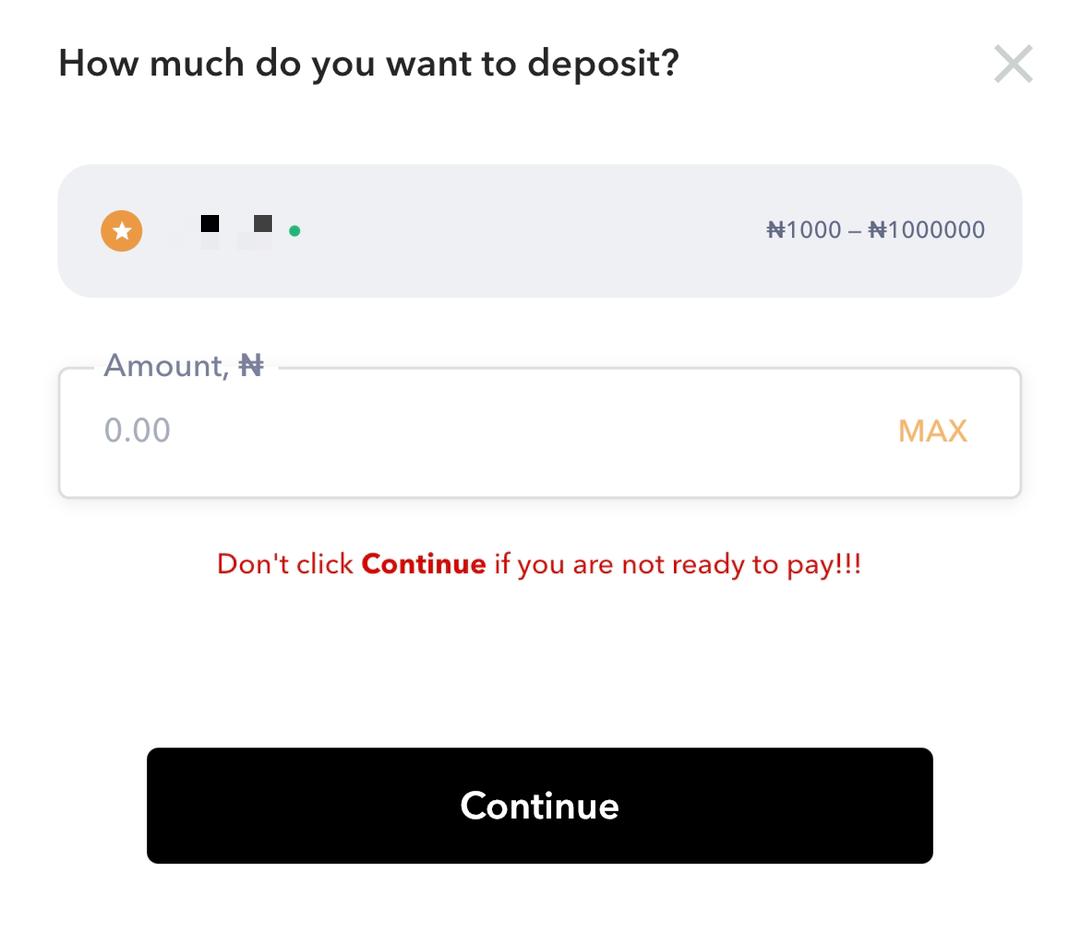 Input deposit amount- Flitaa